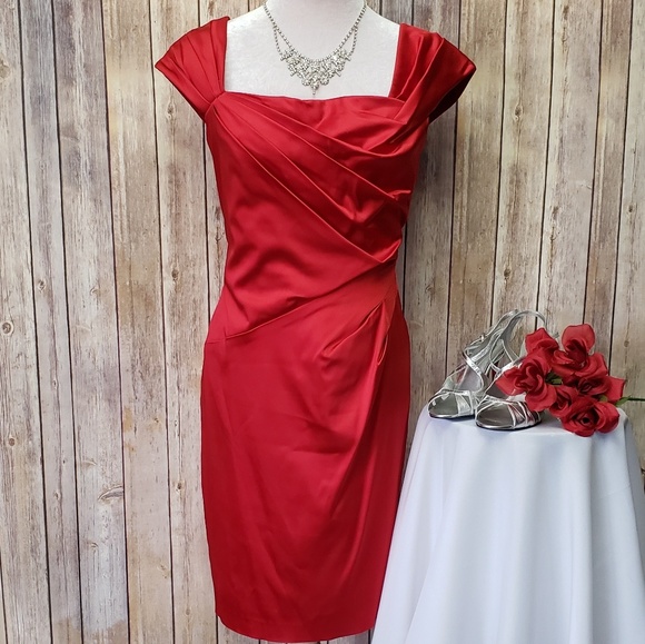 Adrianna Papell Dresses & Skirts - ADRIANNA PAPELL Red satin prom/formal dress